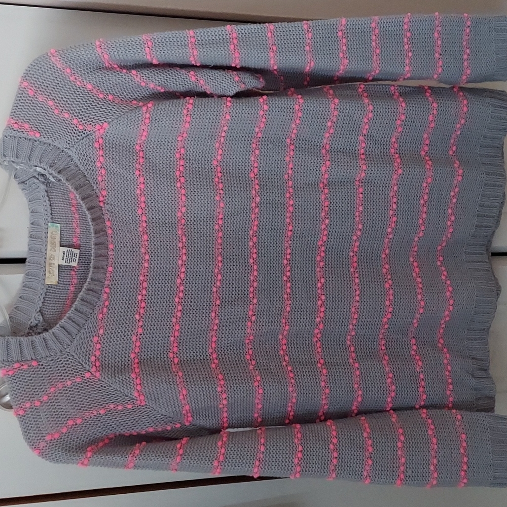 Small gray and hot pink sweater